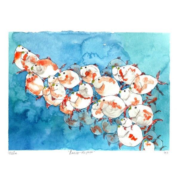 BANCO PECES NARANJA