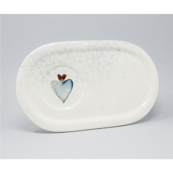 PLATO CORAZON TURQUESA